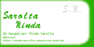 sarolta minda business card